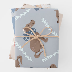 Puppy Dog Holiday or Birthday Wrapping Paper
