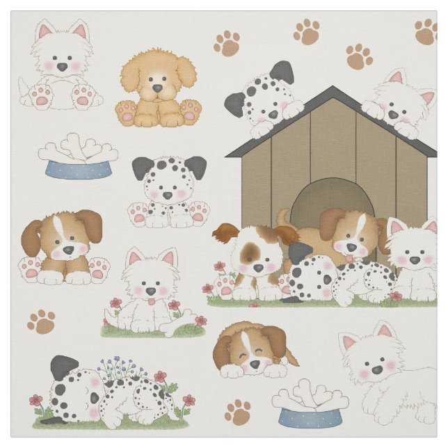 Puppy Dog House Fabric (Swatch)
