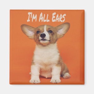 Puppy Dog I'm All Ears, Cute Meme Magnet