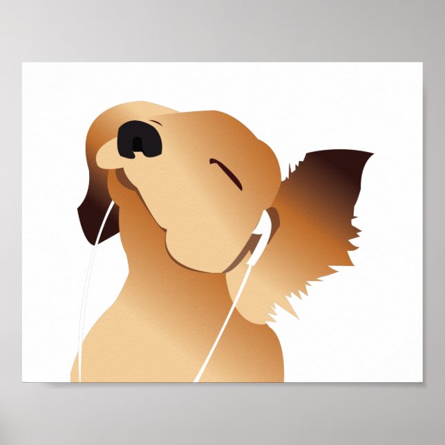 Puppy Dog Jammin' to Music Poster (Front)