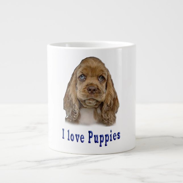Puppy Dog Large Coffee Mug (Front)