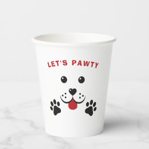 Puppy Dog Lets Pawty  Birthday Kid Paper Cups