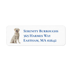 Puppy Dog Lover Cute Golden Retriever Return Address Label