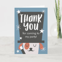 Puppy Dog Magic Theme Birthday Thank You