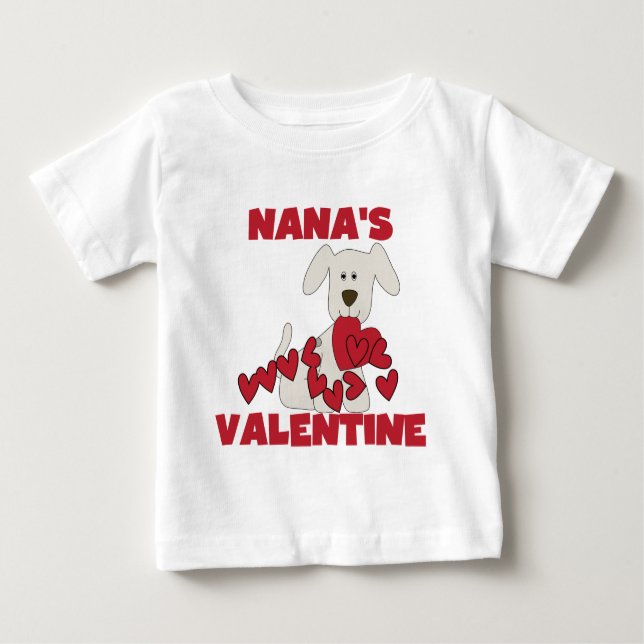 Puppy Dog Nana's Valentine Baby T-Shirt (Front)