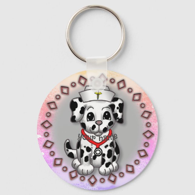 Puppy Dog Nurse Key Ring (Front)