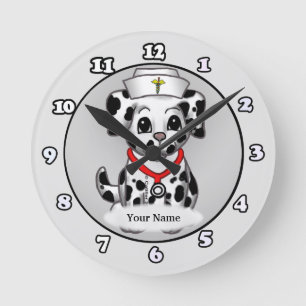 Puppy dog nurse  round clock