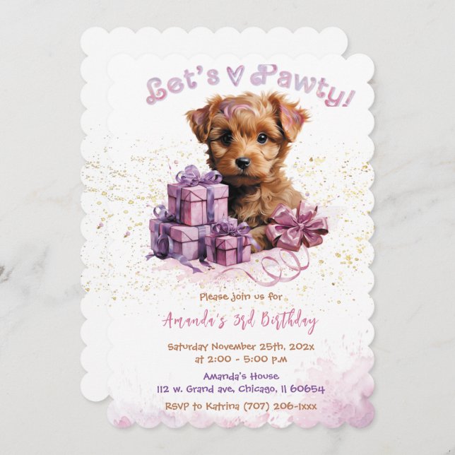 Puppy Dog Pals Birthday Invitation (Front/Back)