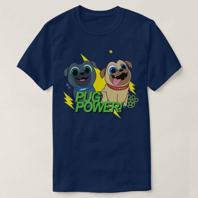 Puppy Dog Pals Pug Power  T-Shirt (Design Front)