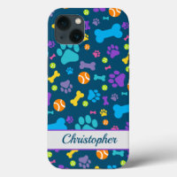Puppy Dog Paw Print  Pattern