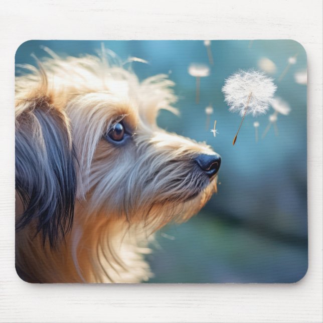 Puppy Dog Pet Animal Tranquil Peaceful  Mouse Pad (Front)