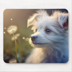 Puppy Dog Pet Animal Tranquil Peaceful Mouse Pad