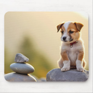 Puppy Dog Pet Animal Tranquil Peaceful  Mouse Pad