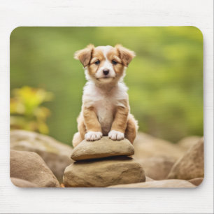 Puppy Dog Pet Animal Tranquil Peaceful  Mouse Pad