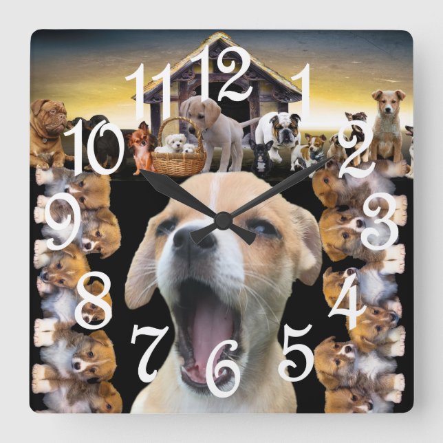 Puppy Dog Pet Owner Gifts Wall Clock (Front)