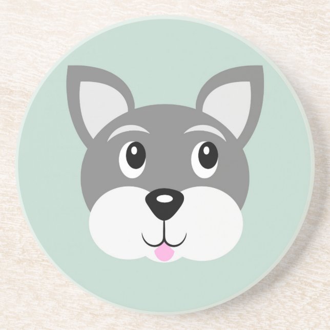 Puppy Dog Sandstone Coaster (Front)