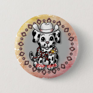 Puppy Dog Sheriff  6 Cm Round Badge
