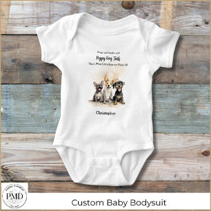 Puppy Dog Tails Rhyme Baby Boy Personalised Bodysuit