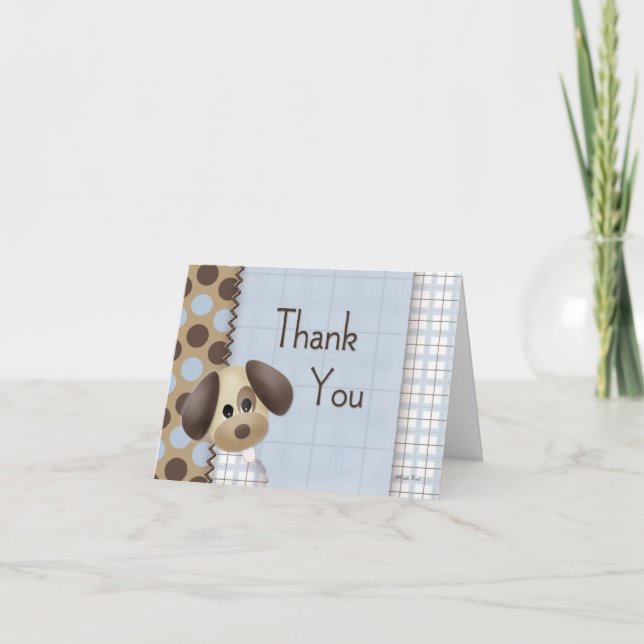 Puppy Dog Thank You Card (Front)