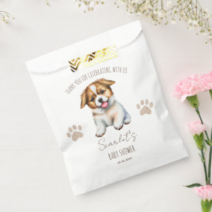Puppy dog themed baby shower favors customized favour bag