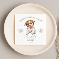 Puppy dog themed baby shower table decor