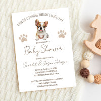 Puppy dog themed baby shower template