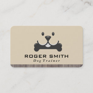 Puppy Dog with Bone Logo Pet Care Business Card