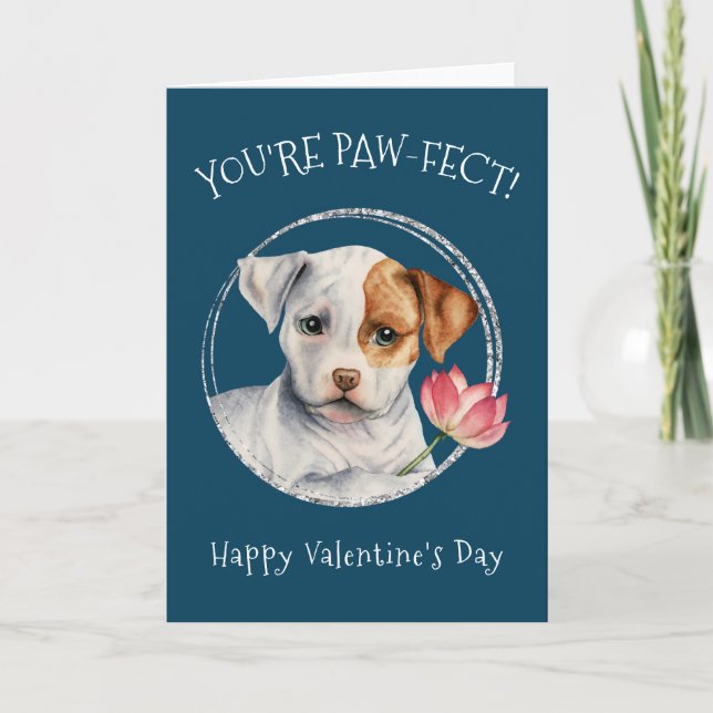 Puppy Dog | You're Pawfect! | Valentines Day Card (Front)