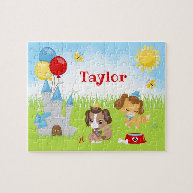 Puppy Dogs Castle Blue and Red Jigsaw Puzzle (Horizontal)