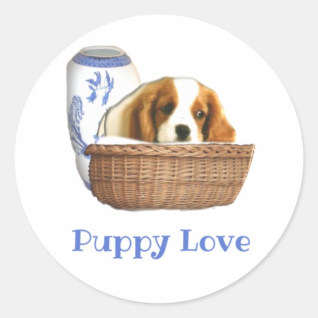Puppy Dogs Classic Round Sticker (Front)