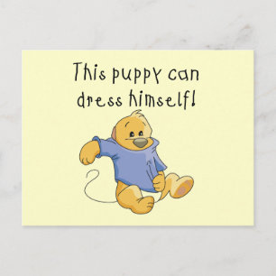Puppy Dress Up Tshirts and Gifts Postcard