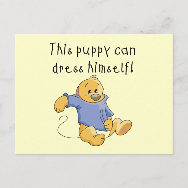Puppy Dress Up Tshirts and Gifts Postcard (Front)