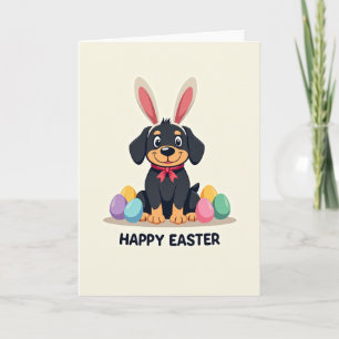 Puppy Easter Egg Pattern Card