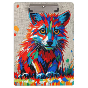 Puppy Expressive abstract animal art design Clipboard