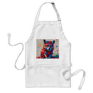 Puppy Expressive abstract animal art design Standard Apron