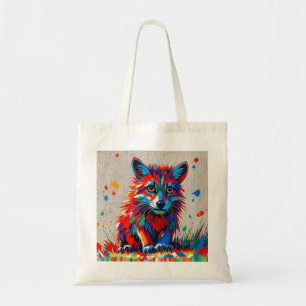 Puppy Expressive abstract animal art design Tote Bag