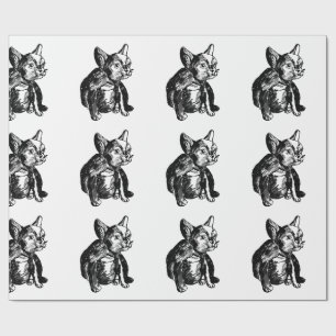 Puppy French Bulldog Matte Wrapping Paper