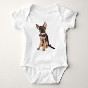 puppy German shepherd Baby Bodysuit
