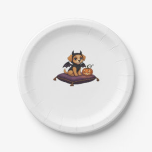 Puppy Halloween Classic T-Shirt Paper Plate