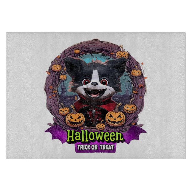 Puppy Halloween Costume Cutting Board (Front)