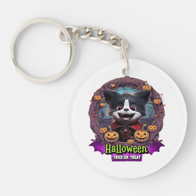 Puppy Halloween Costume Key Ring (Front)
