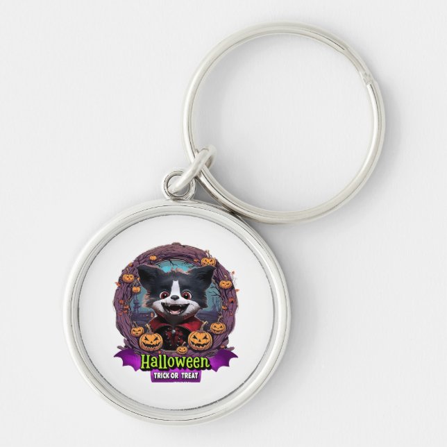 Puppy Halloween Costume Key Ring (Front)
