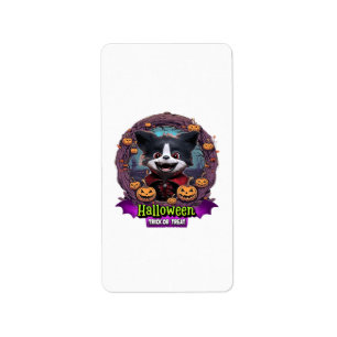 Puppy Halloween Costume Label