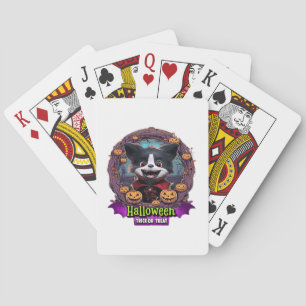 Puppy Halloween Costume Playing Cards