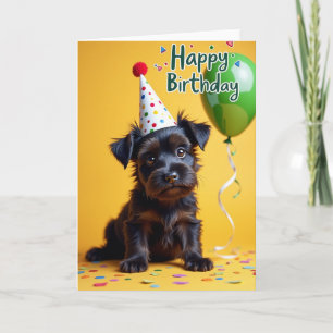 Puppy Hat Birthday Card