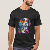 Puppy Illustration With Vivid Colour