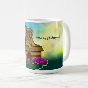 Puppy in A Box , Merry Xmas Coffee Mug