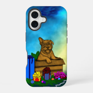 Puppy in A Box , Merry Xmas iPhone 16 Case