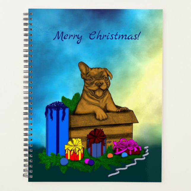 Puppy in A Box , Merry Xmas Planner (Front)