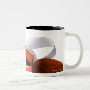 puppy in a box Two-Tone coffee mug